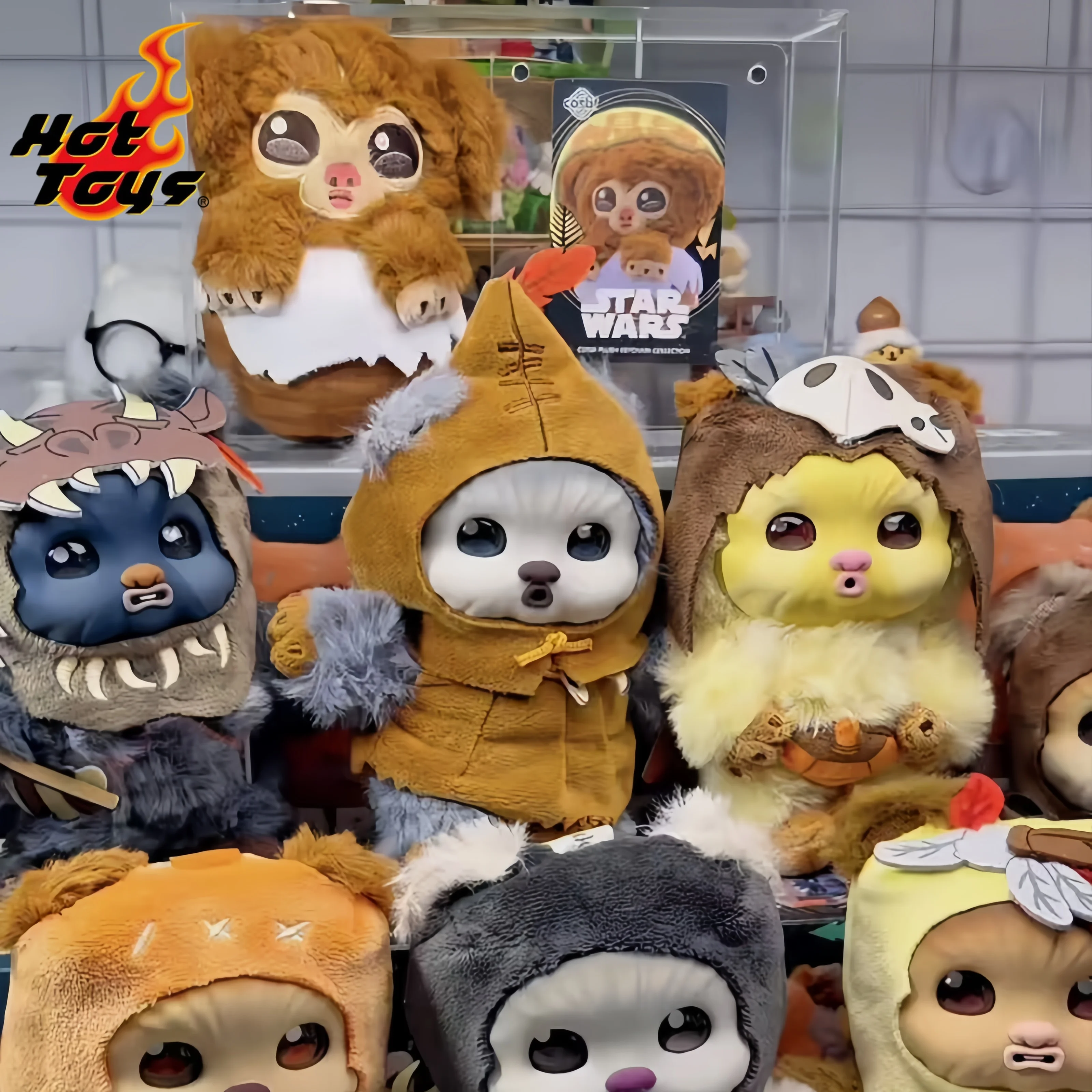Hot Toys Star Wars Ewoks Cosbi Plush Keychain Series Vol.2 Blind Box Backpack Pendant Keychain Decoration Doll Birthday Gift Toy