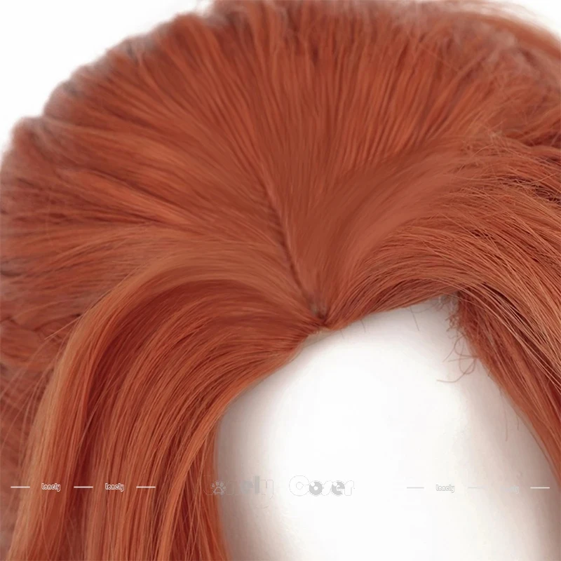 Perruque de cosplay Identity V Composer Frederick Kreiburg, perruque synthétique bouclée rouge-brun avec tresses, pour hommes et filles, carnaval