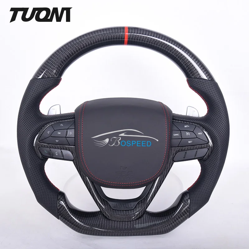 

Suede Leather Carbon Fiber Led Steering Wheel For Jeep Wrangler JK Grand Cherokee SRT Sports Racing Cars Forged Heated Paddles