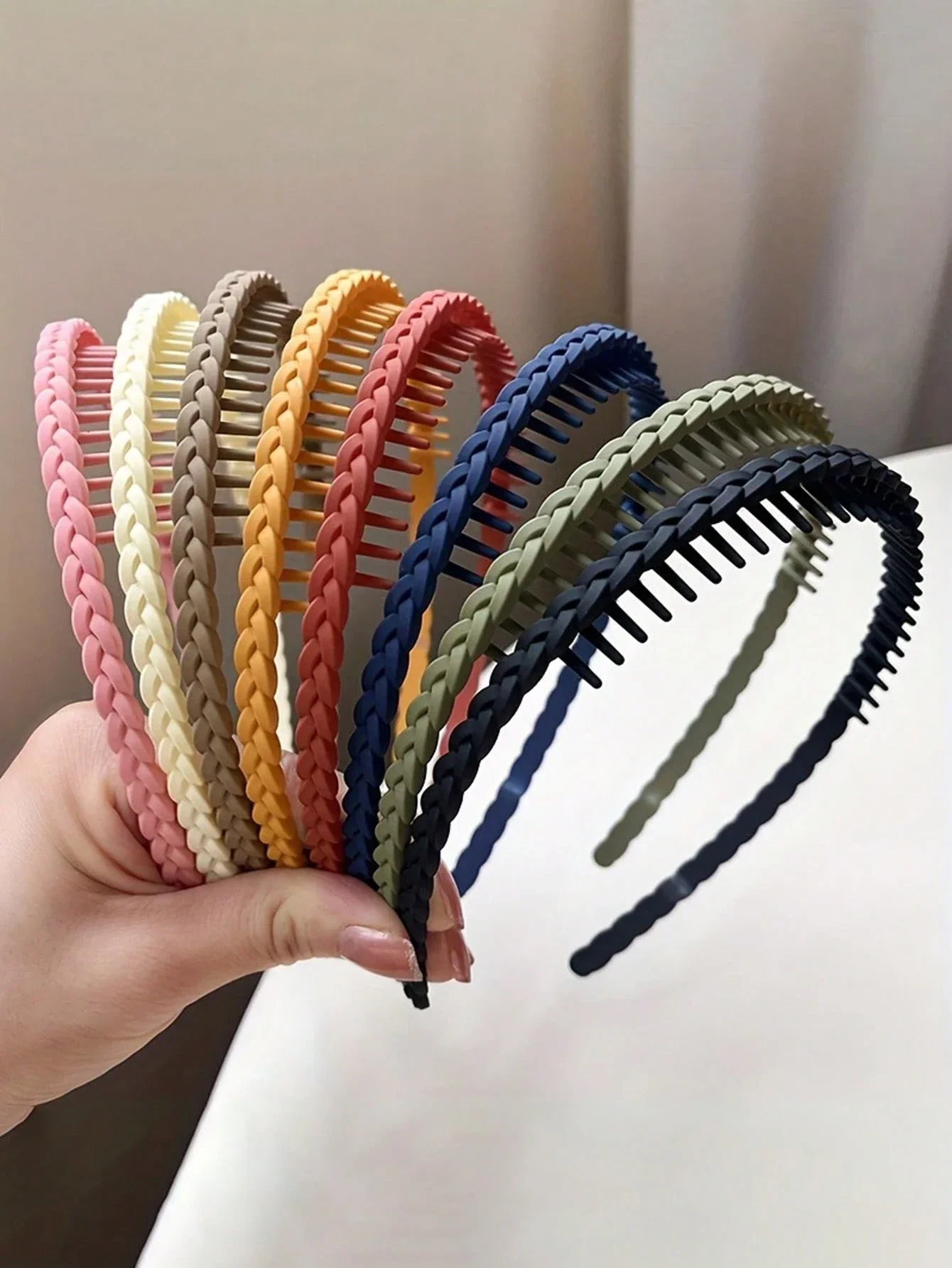 

5pcs Women's Braided Anti-Slip Headbands Fashion Hair Accessories For Daily Outdoor Makeup