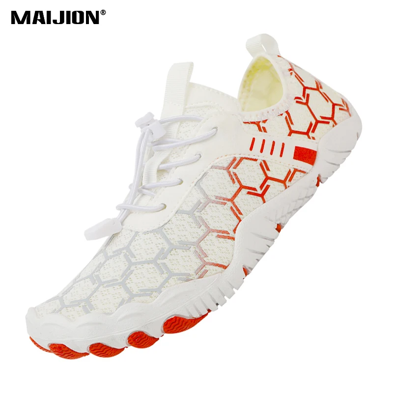 Men Seaside Water Sports Shoes Women Quick Dry Outdoor Wading Shoes Rubber Sole Non-Slip Aqua Shoes for Swimming Surfing Fishing