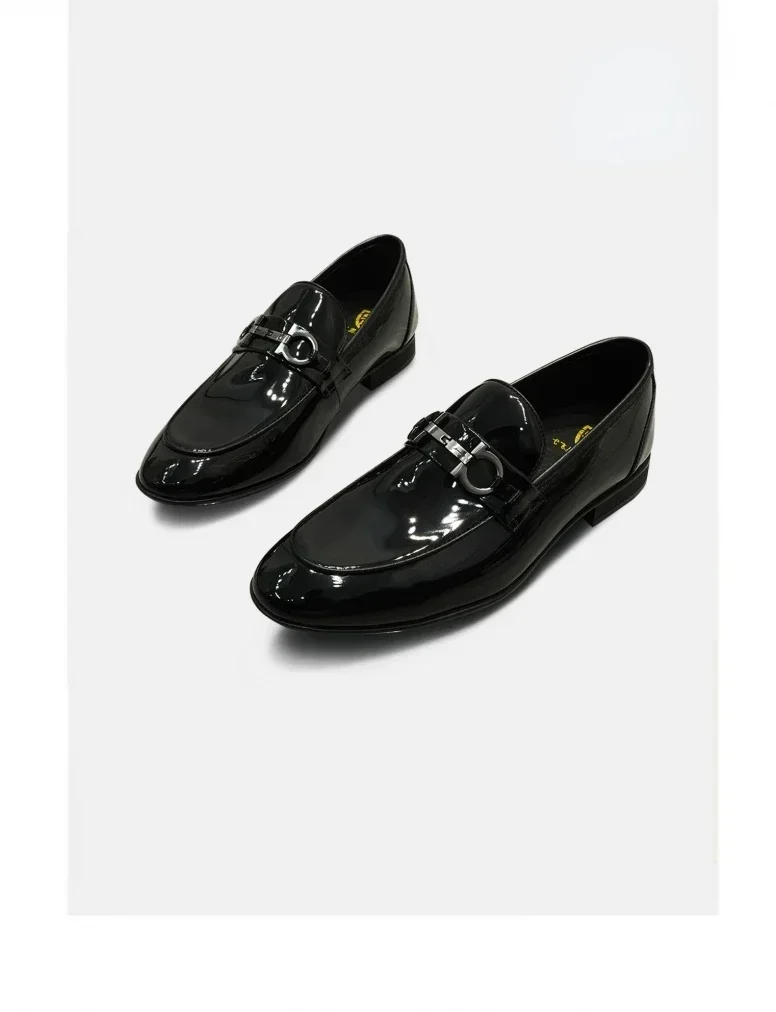 2025 الربيع والخريف جديد أحذية رجالية رسمية جلد طبيعي جولة تو ، النمط البريطاني الأعمال الترفيه Lefu الأحذية