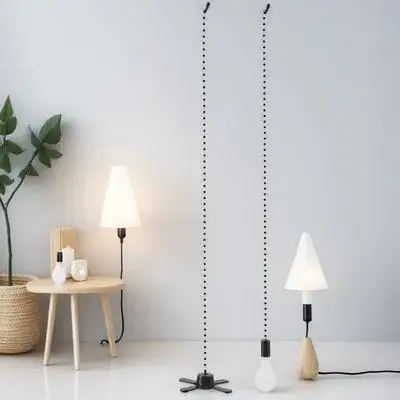 

2 pcs Bulb Extension Black Extra Long Metal Extender For Hanging Light Decorative Durable Accessory For Ceiling Light Desk Lamp