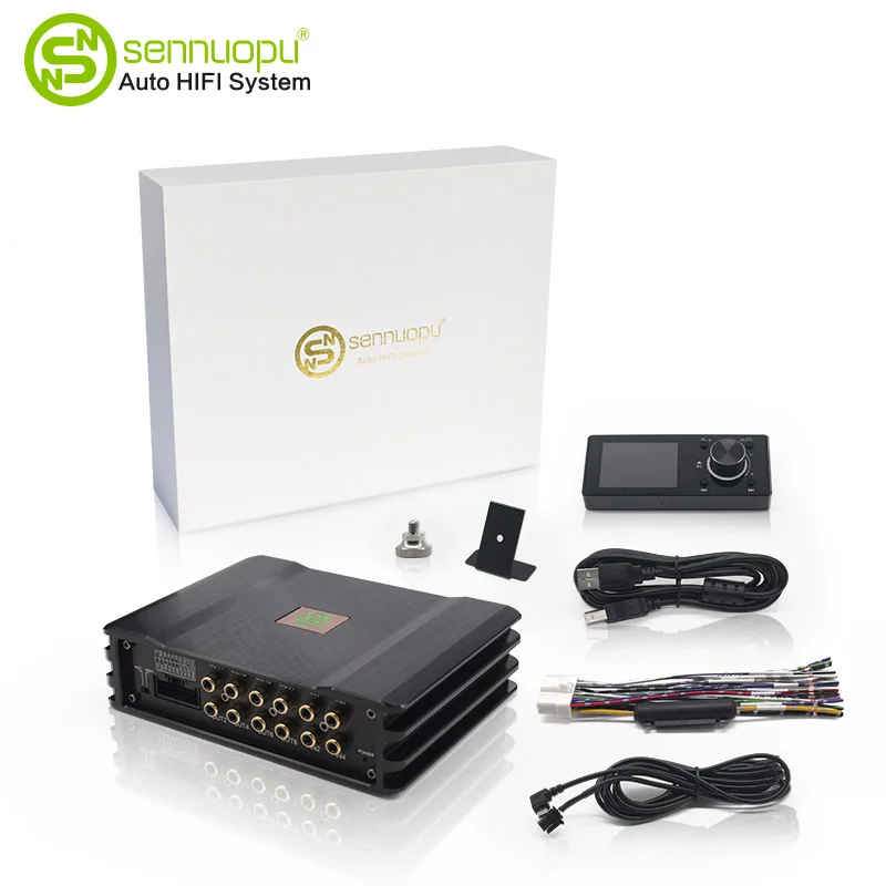 Sennuopu-Amplificateur stéréo de voiture OEM, puissance audio, amplificateur de processeur DSP, alliage noir, améliore l'acoustique de la voiture, 1kg