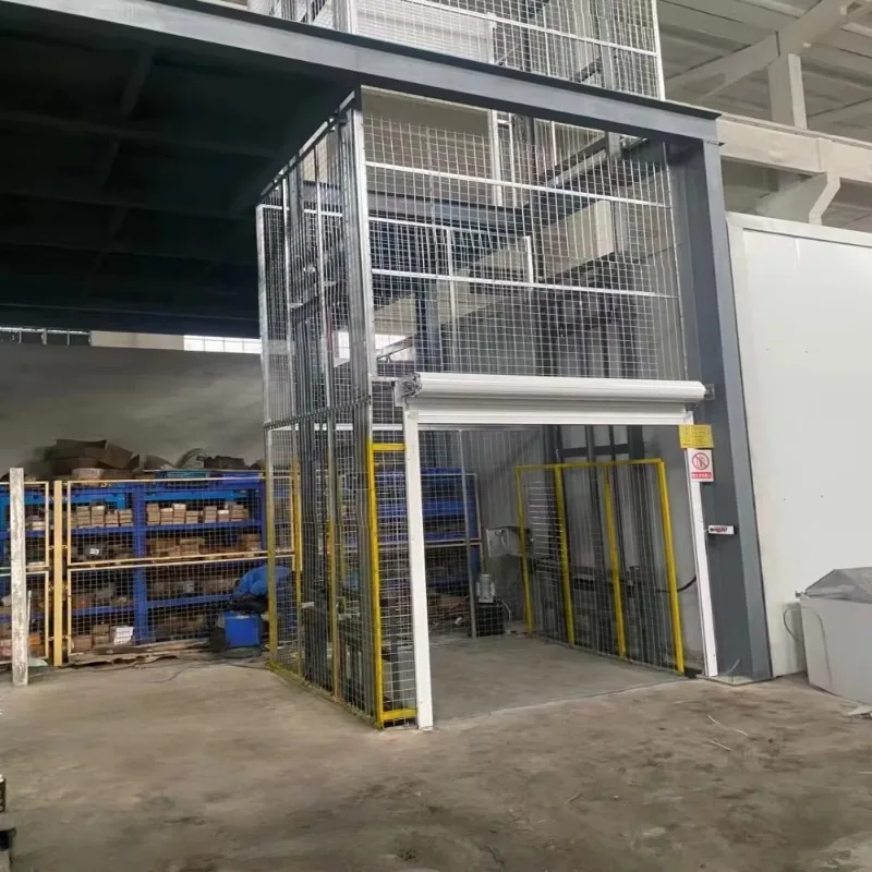 Customizable Double Guide Rail Lift Factory Cargo Hoist Electric Loading Unloading Platform Elevator