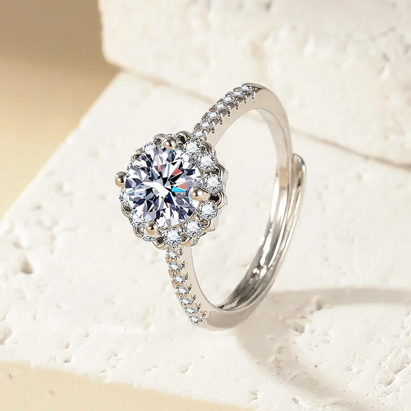 PT950 New Model Hotline Eight-Point Arrow Lotus Flower Ring - Women's Wholesale