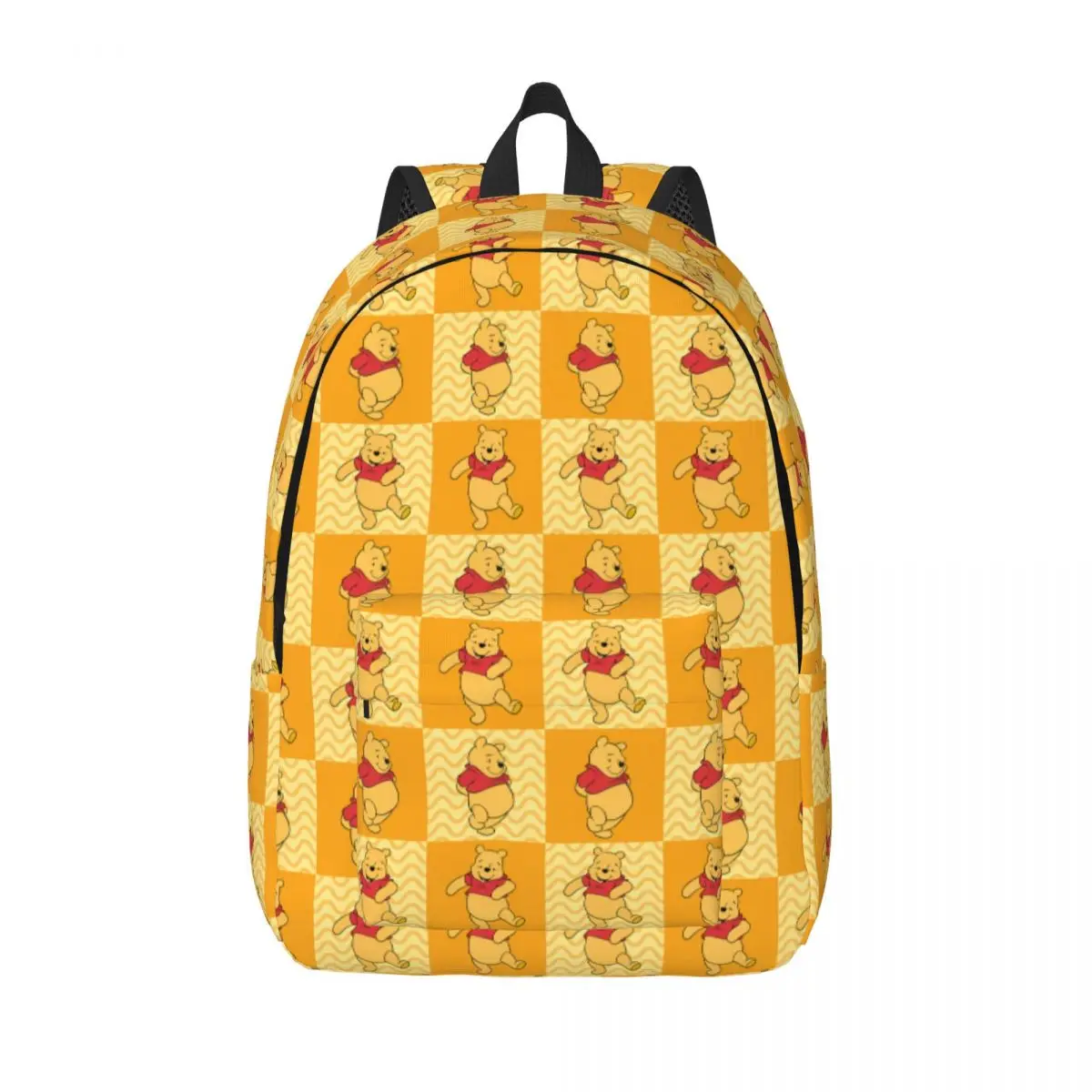 Custom 3D Printing Winnie Pooh Bear Collage Canvas Backpack for College School Travel Bags Women Men Bookbag Fits 15 Inch Laptop