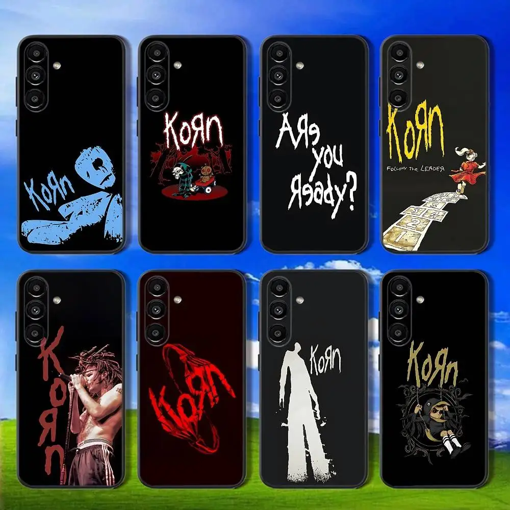 

Band K-Korn Phone Case For Samsung Galaxy A13,A21s,A22,A31,A32,A52,A53,A71,A80,Soft Black Shell