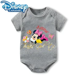 Baby Clothes Bodysuit for Newborn Infant Jumpsuit Boys Girls Disney Mickey Mouse Short Sleeves Romper Onesies 0 To 12 Months