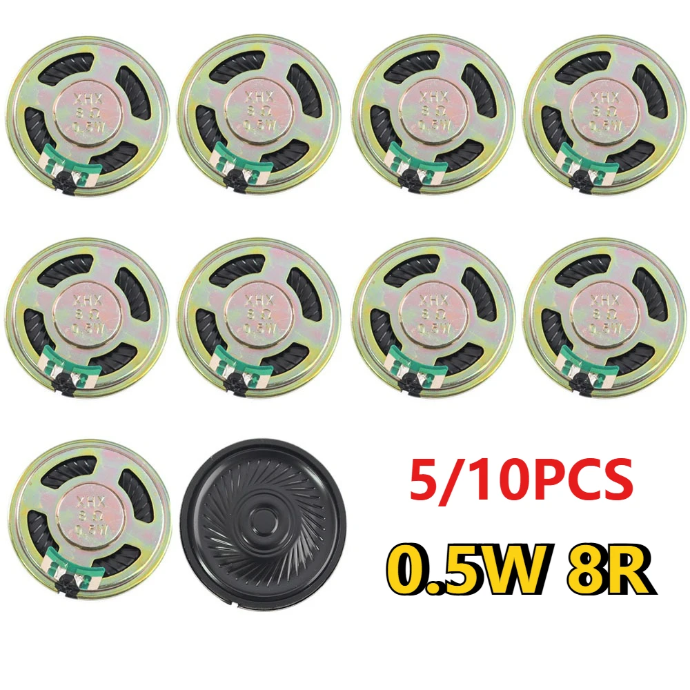 5/10PCS 0.5W 8ohm Speaker Ultra-thin Horn Speaker 0.5W 8R Diameter 40mm 4CM Loudspeaker for Audio Diy Electronic
