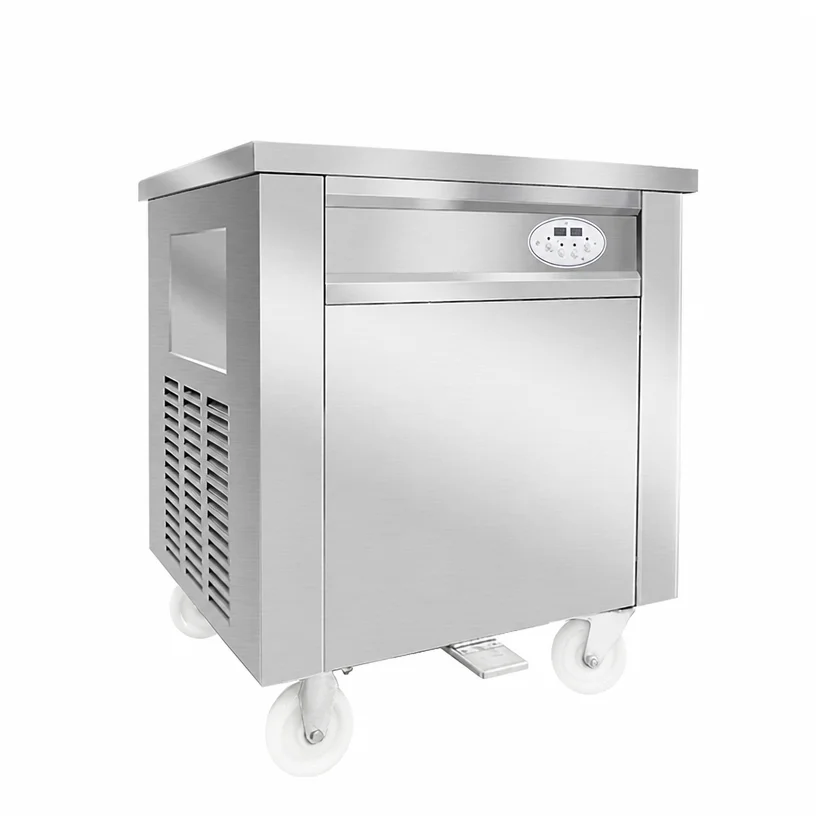 Thailand Style Flat Pan Roll Fry Ice Cream Making Fried Ice Cream Machine BESFRESH