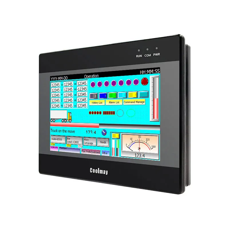 Coolmay 7 inch HMI/PLC All in One RS232 RS485 DC24V Transistor Output Automation Controller EX3U-8070H-44MT