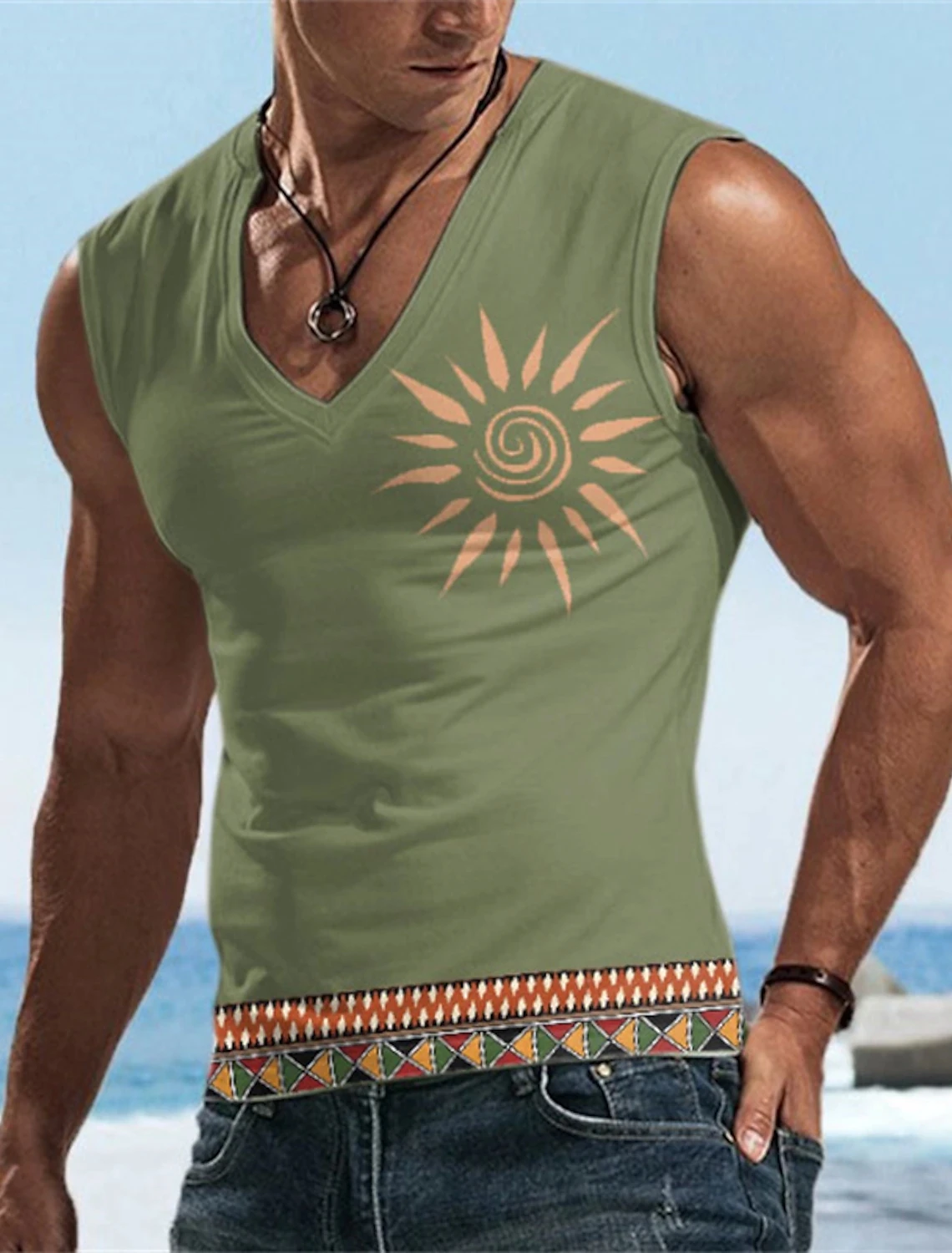 Men's Tank Top Sleeveless T-Shirt Pattern Print Summer Sports Running Gym Designer Casual Muscle Sleeveless Clothing 3D Printed - Image 3