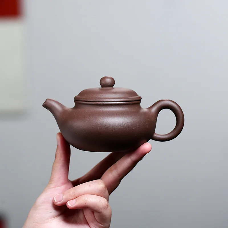 High Quality Yixing Handmade Clay Teapot Agent Distribution Ore Purple Antique Dark-Red Enameled Pottery Holiday Gifts