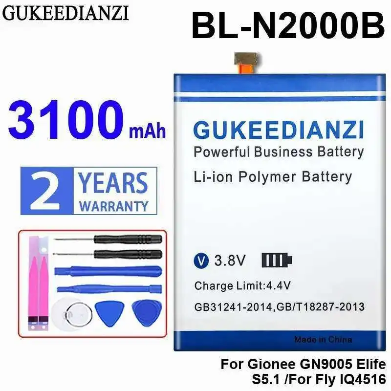 Аккумулятор мобильного телефона 3100 мАч для Gionee GN9005 Elife S5.1 Fly IQ4516 BL-N2000B Премиальная замена