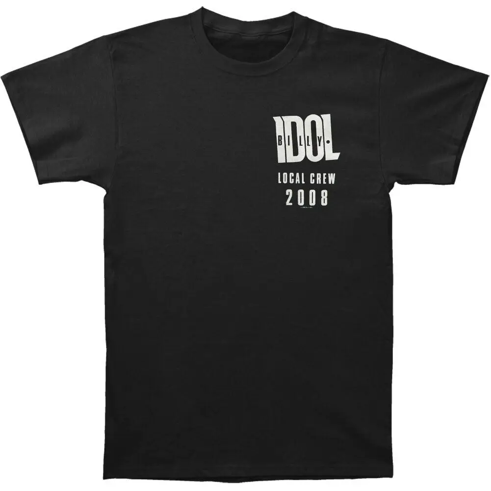 Men'S Billy Idol 2008 Local Crew T Shirt X Large Black