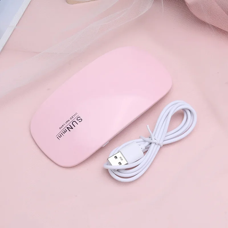 Mini unha polonês cola secagem lâmpada de cozimento interface usb dobrável sunmini mouse luz terapia pequena luz do prego atacado fazer