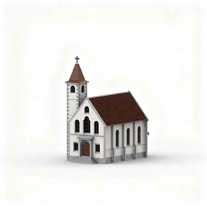 7517pcs MOC Modular Buildings Church Model Building Blocks Christmas Gift Toys Creative Education Assemble Brick Birthday Idea