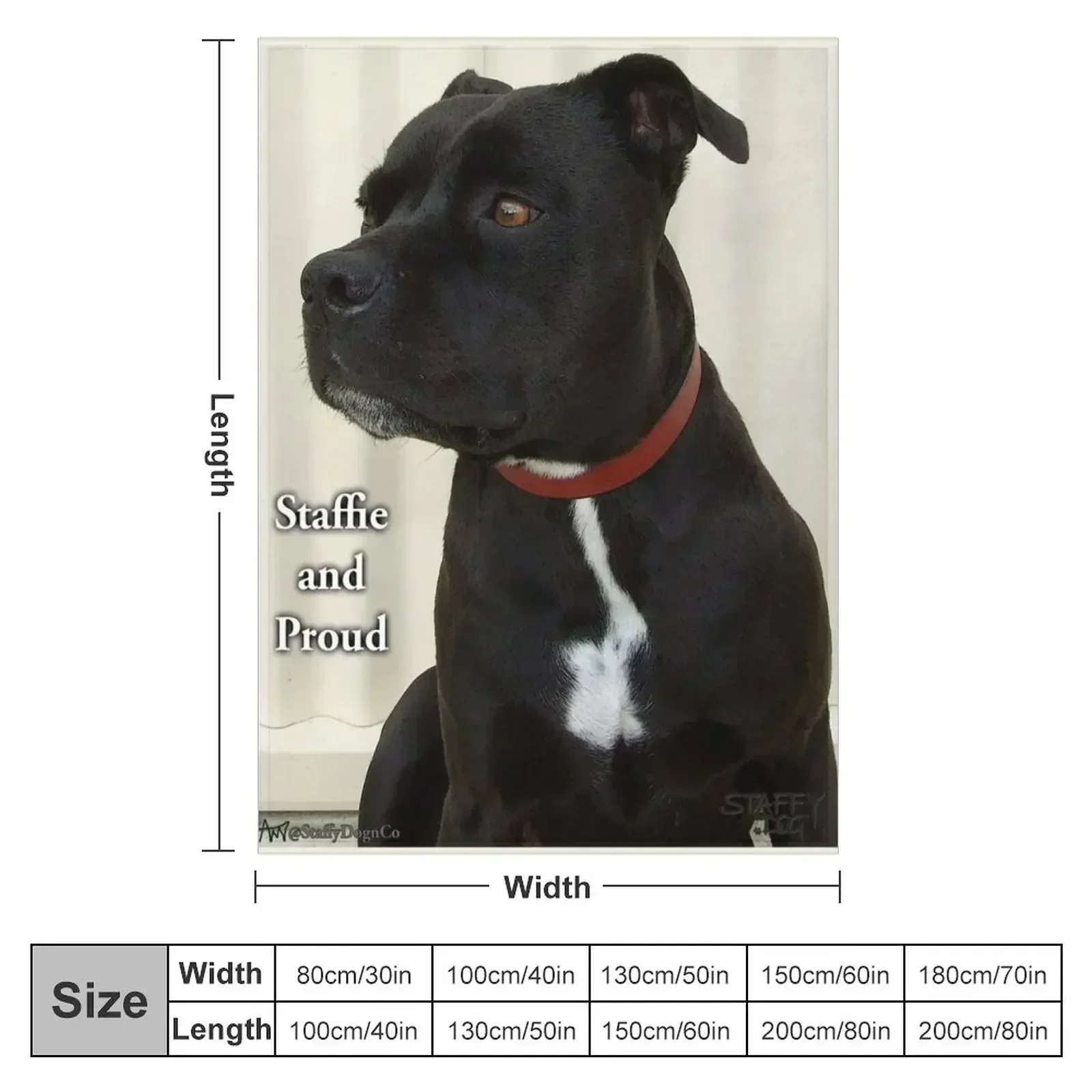 Staffie and Proud Throw Blanket Stuffeds heavy to sleep Soft Plush Plaid Blankets