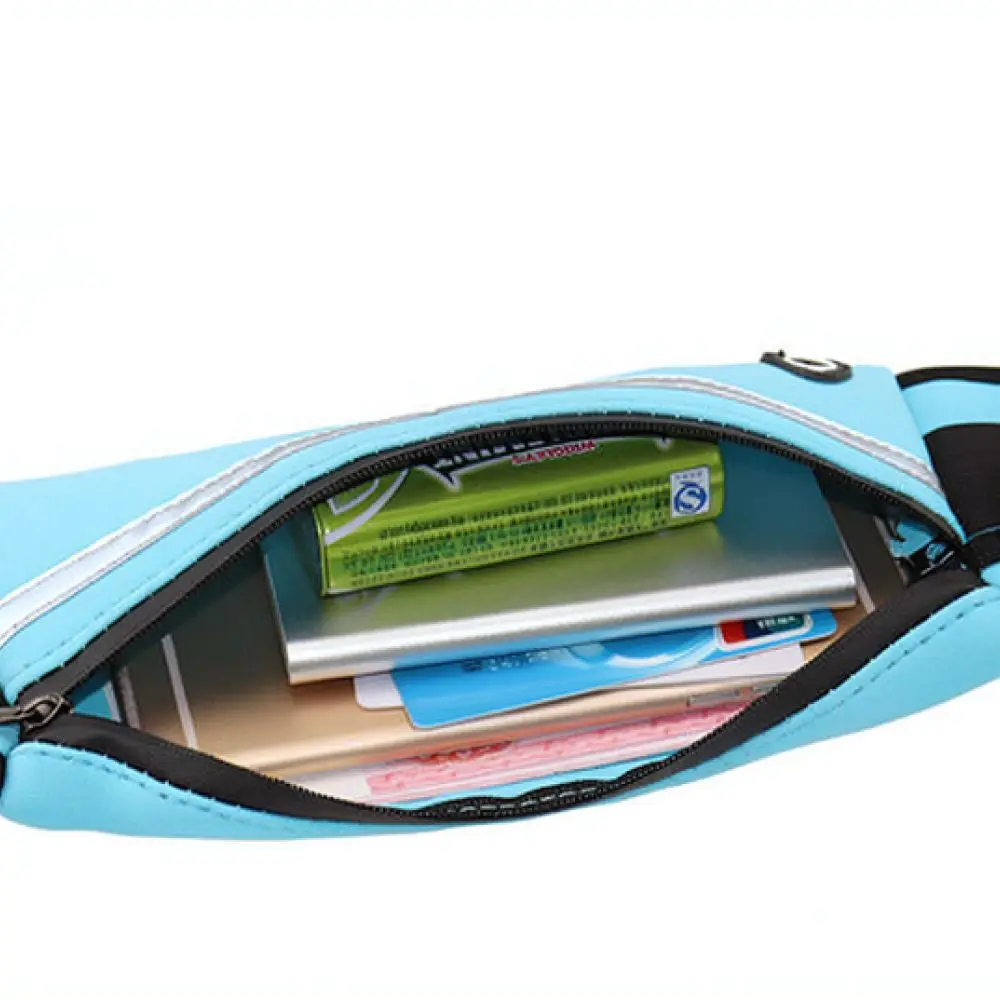 Slim Fitness Waist Pouch Waterproof Phone Belt Reflective Gear For Running Jogging Cycling Outdoor Sports Workout Bag