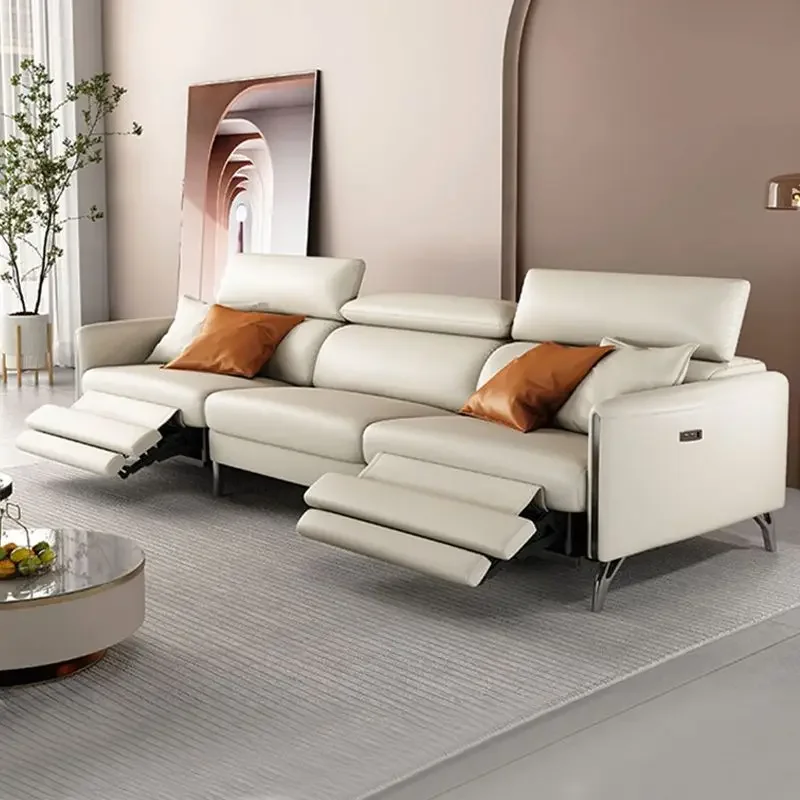 Nordic Luxury Electric Recliner Sofa Lazy Large Living Room Electric Recliner Sofa Apartments Woonkamerbanken Home Furniture