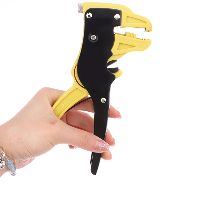 Automatic Wire Stripper Flatwire Cutter Stripping Plier 0.5 To 6mm Range Length Adjustment For Electrician