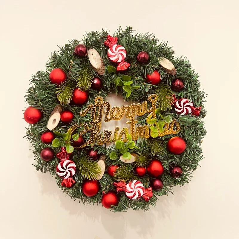 

Christmas Decorations Creative Flower Wreath Vine Circle Hanging Decoration Scene Arrangement Window Decoration