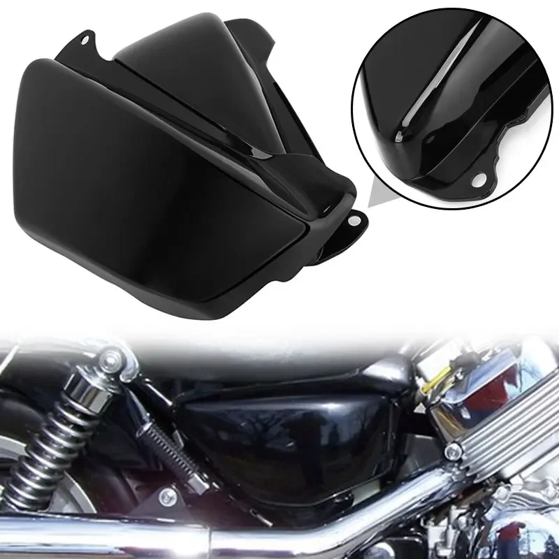 Left Right Side ABS Battery Fairing Cover Protection Guard Black Motorcycle Accessories For Honda Magna VF750 VF750C 1994-2004