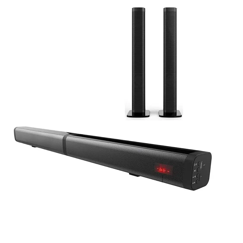 

Samtronic BT 5.0 Wireless Soundbar Home Theatre System with AUX/OPTICAL/USB/TF Card/Remote 2.0CH 2x20W
