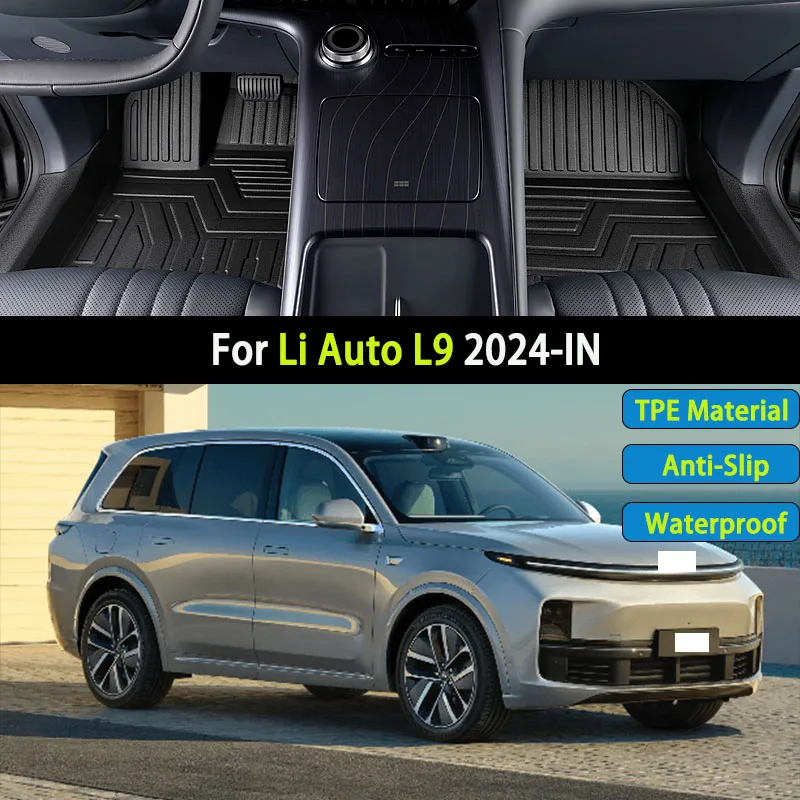 

TPE Car Floor Mat For Li Auto L9 For Lixiang L9 2024 2025-IN Luxury Waterproof Carpet Foot Full Car Mat Pad Cover Accessories