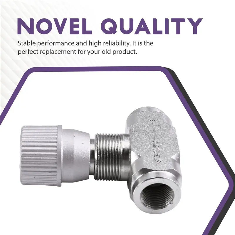 STB-G3/8 W/L08 For 1-2T Mini Excavator Compatible Carbon Steel Single Valve Hydraulic Flow Valve