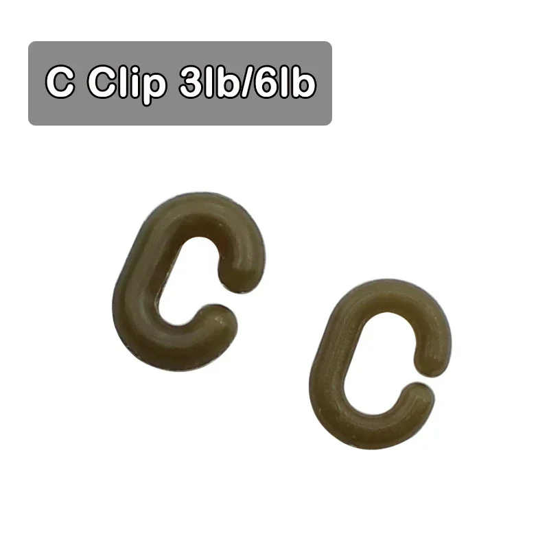 

20pcs Carp Accessories 3/6lb C Clip Q Ring Clip Chod Beads Heli Rig Sleeve For Carp Hiar Chod Helicopter Ronnie Rigs Tackle