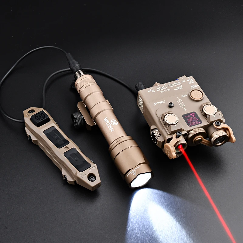 Surefir DBAL A2 Fully Functional M600 M600C Tactical Flashlight Weapon light Red Green Blue Hunting Laser Dual Control Pressure