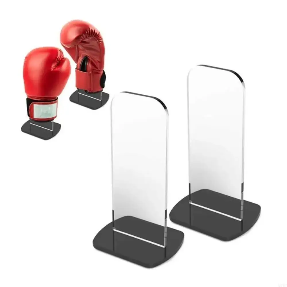 

Acrylic Boxing Glove Holder Vertical 5mm Thick Boxing Glove Display Stand Polished Edges Transparent Autographed Glove Racks