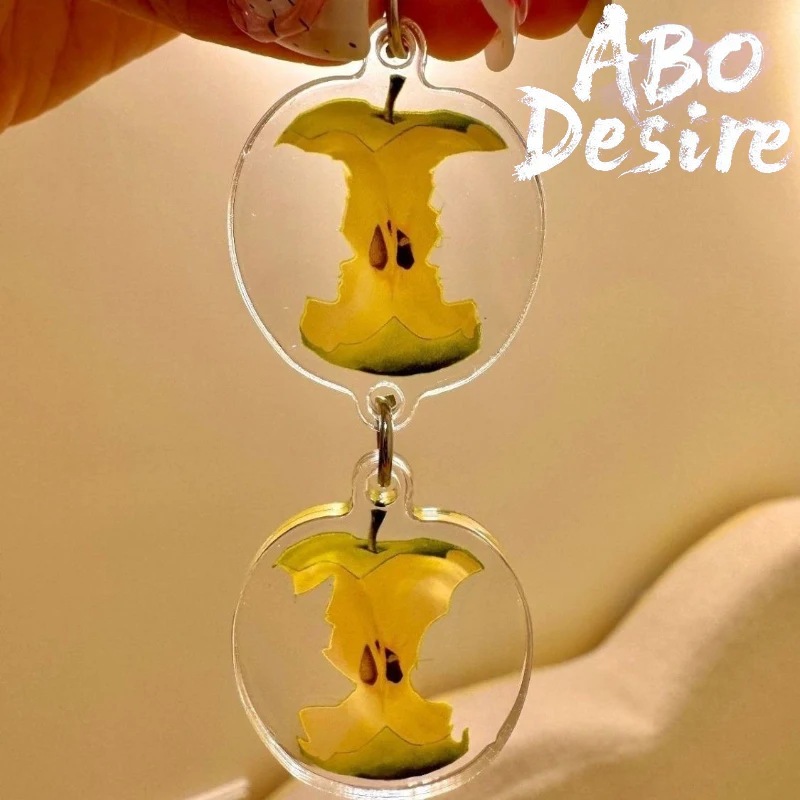 تايوان المسلسلات التلفزيونية ABO الرغبة المحيط جيانغ بين تأثيري المفاتيح الاكريليك الأخضر التفاح Pip كيرينغ مفتاح سلسلة حلية الديكور الدعامة #1