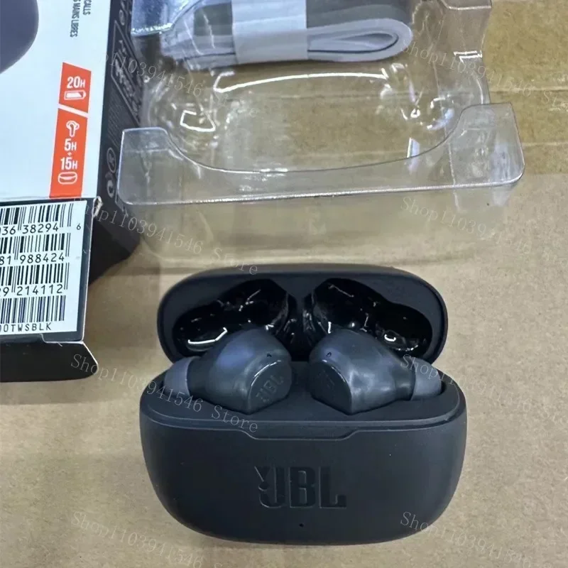 JBL WAVE 200TWS는 진정한 무선 이어버드를 갖춘 제품입니다. JBL W200 tws 블루투스 5.0 이어폰, 마이크가 있는 스포츠 헤드폰, HK 버전 썸네일 3