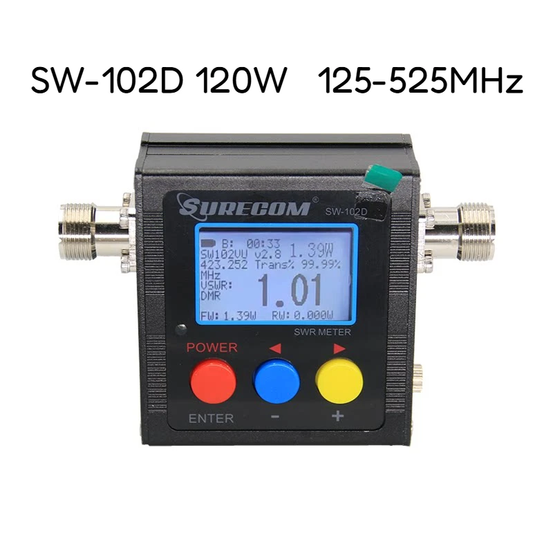 SW-102D M type 125-525Mhz VHF / UHF Antenna Power and SWR Digital DMR/Analog format Two Way Radio Test power and standing wave