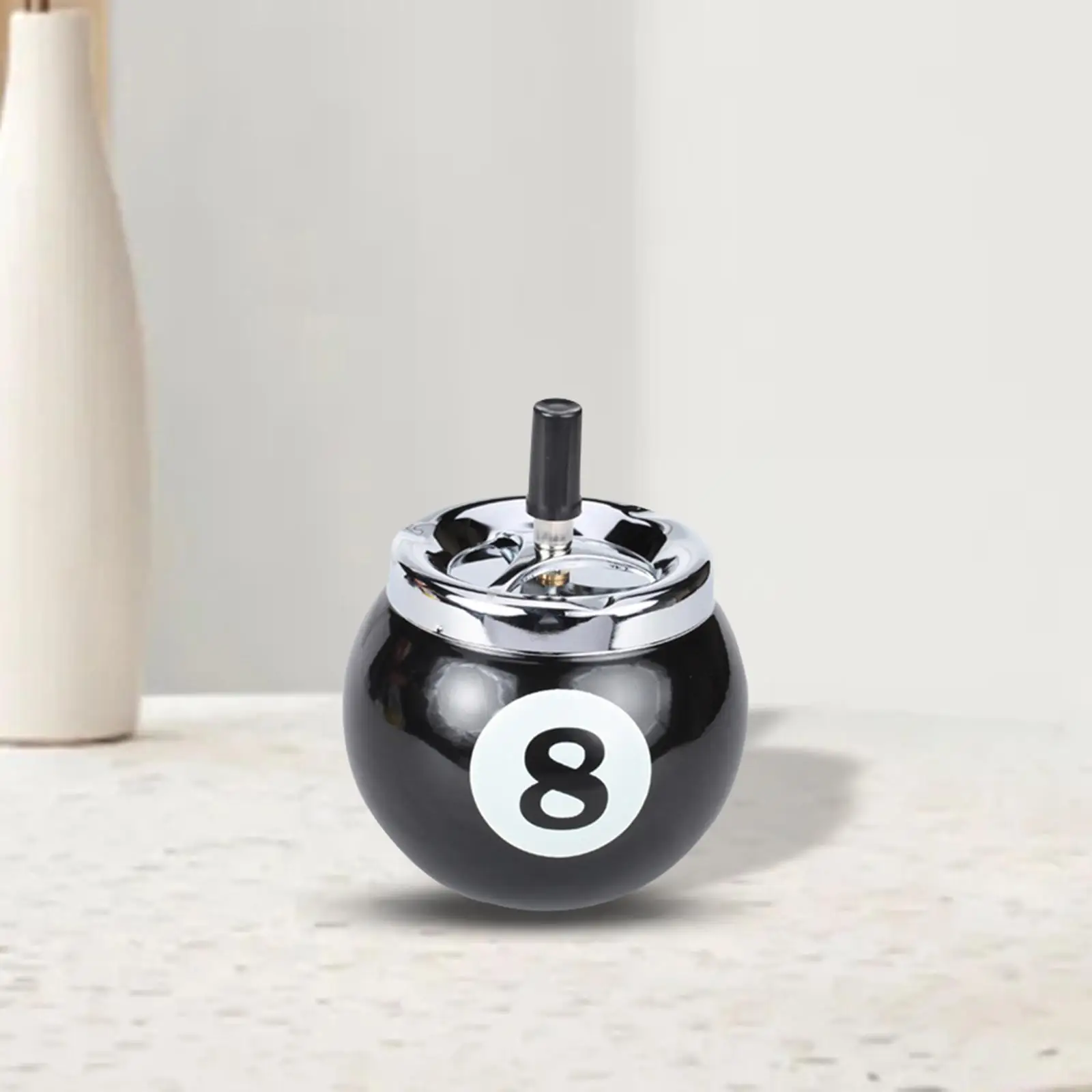 Novelty Metal Push Button Pool Billiard Ball Shape Holder