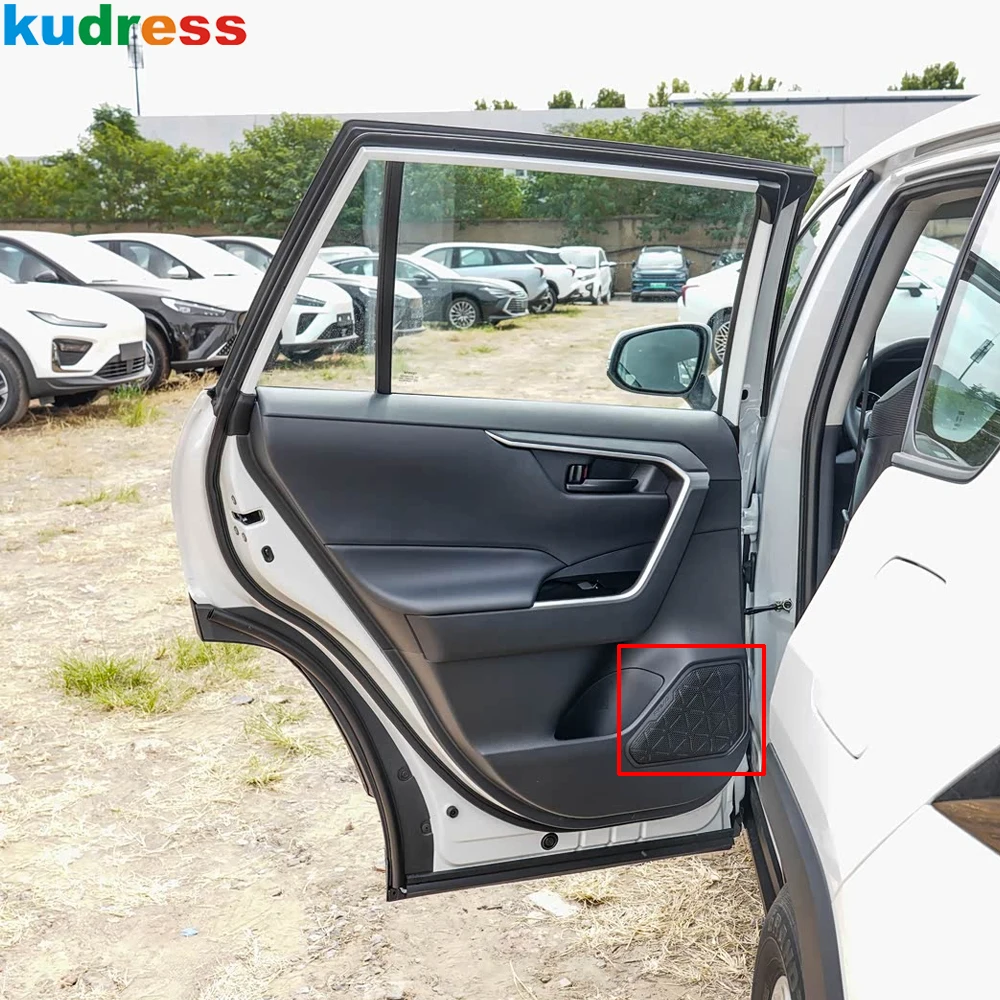 Car Inner Door Audio Speaker Cover Trim For Toyota RAV4 RAV 4 2019 2020 2021 2022 2023 2024 Steel Loudspeaker Frame Accessories