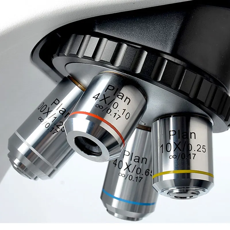 1pc Professional 4X 10X 20X 40X 60X 100X Achromatic Plan Infinity Objective Lens 195mm Biological Microscope Objective Lens