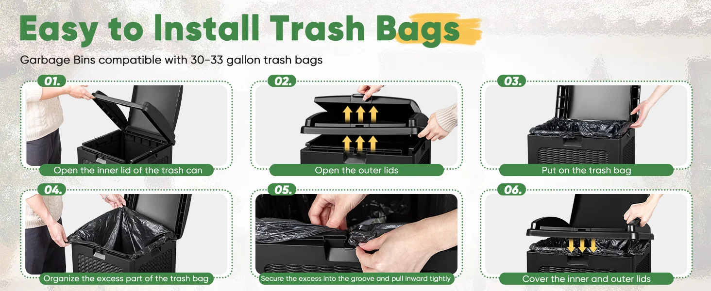 30 Gallon Outdoor Trash Can