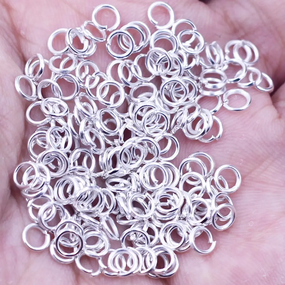 

5000Pcs Open Jump Rings Silver Plated Alloy Jewelry DIY Findings 4mm