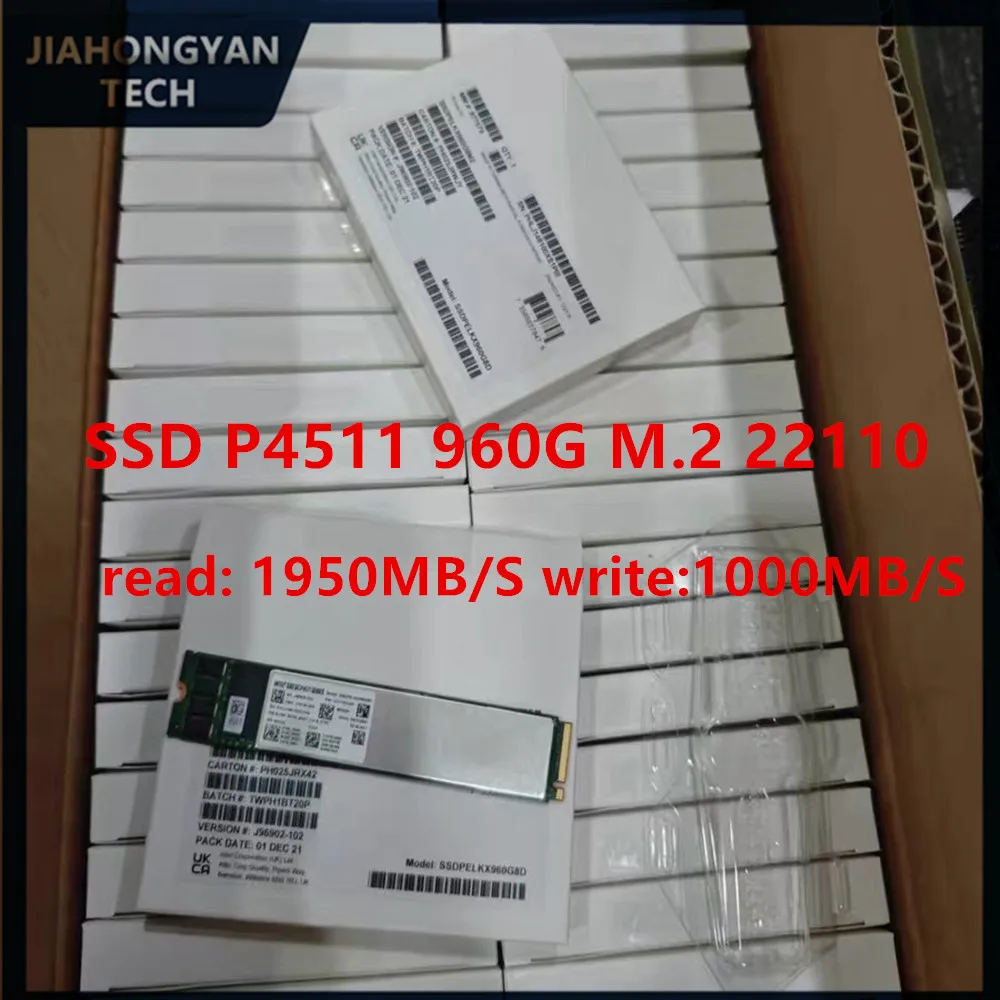 Original For Intel P4511 960G 1TB  PCLE3.0X4 NVME 22110 M.2 Enterprise SSD