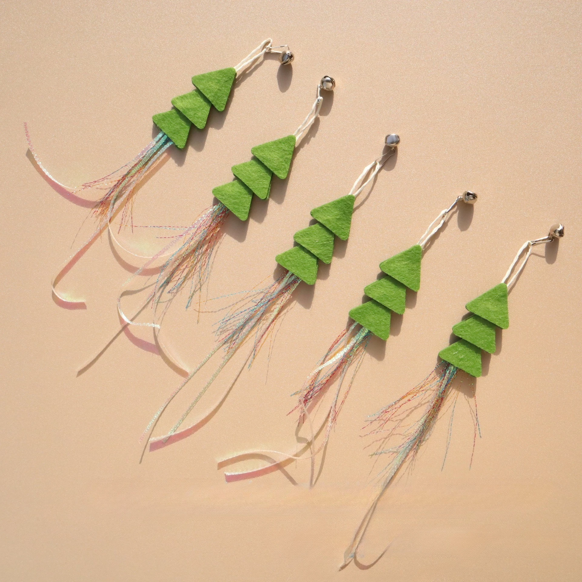 3 قطعة لعبة القط شجرة عيد الميلاد الخضراء تحل محل لعبة الحيوانات الأليفة التفاعلية على شكل عصا إغاظة الرأس #1