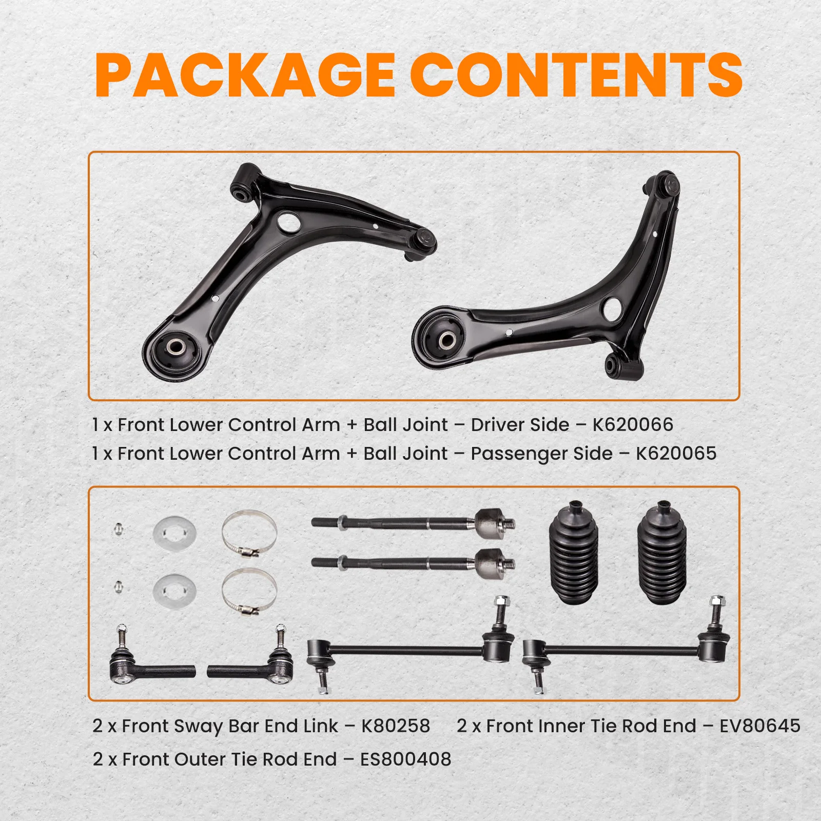 Maxpeedingrods Front Lower Right Control Arm w/Ball Joint Sway Bar Link for Dodge Caliber 2009 2010 2011 2012