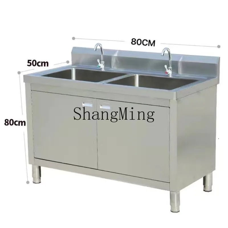 

ZHB sink, sink, courtyard-type balcony, outdoor stainless steel garden, single-slot cabinet-type door opening, integrated sink