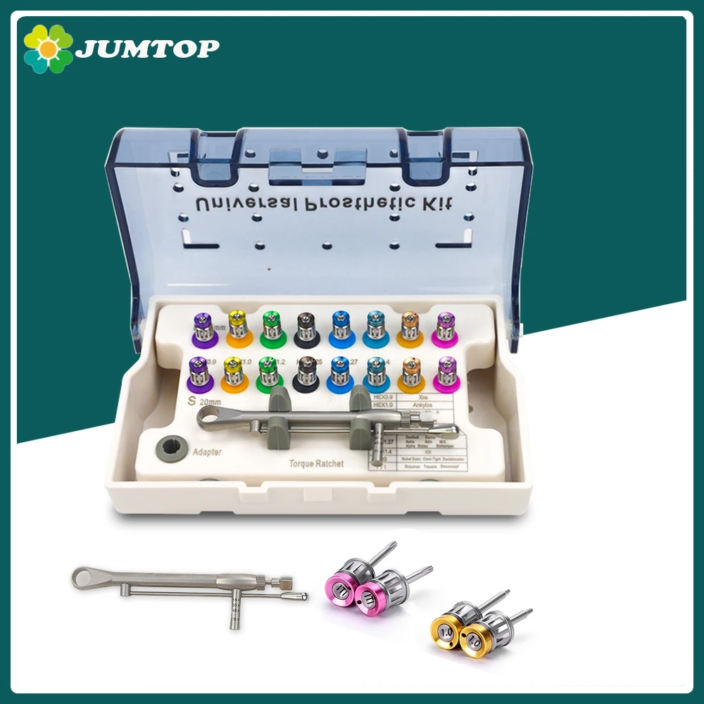 Dental Implant Torque Screwdriver Wrench Prosthetic Restoration Ratchet Kits Dentistry Implant Tool 10-70NCM