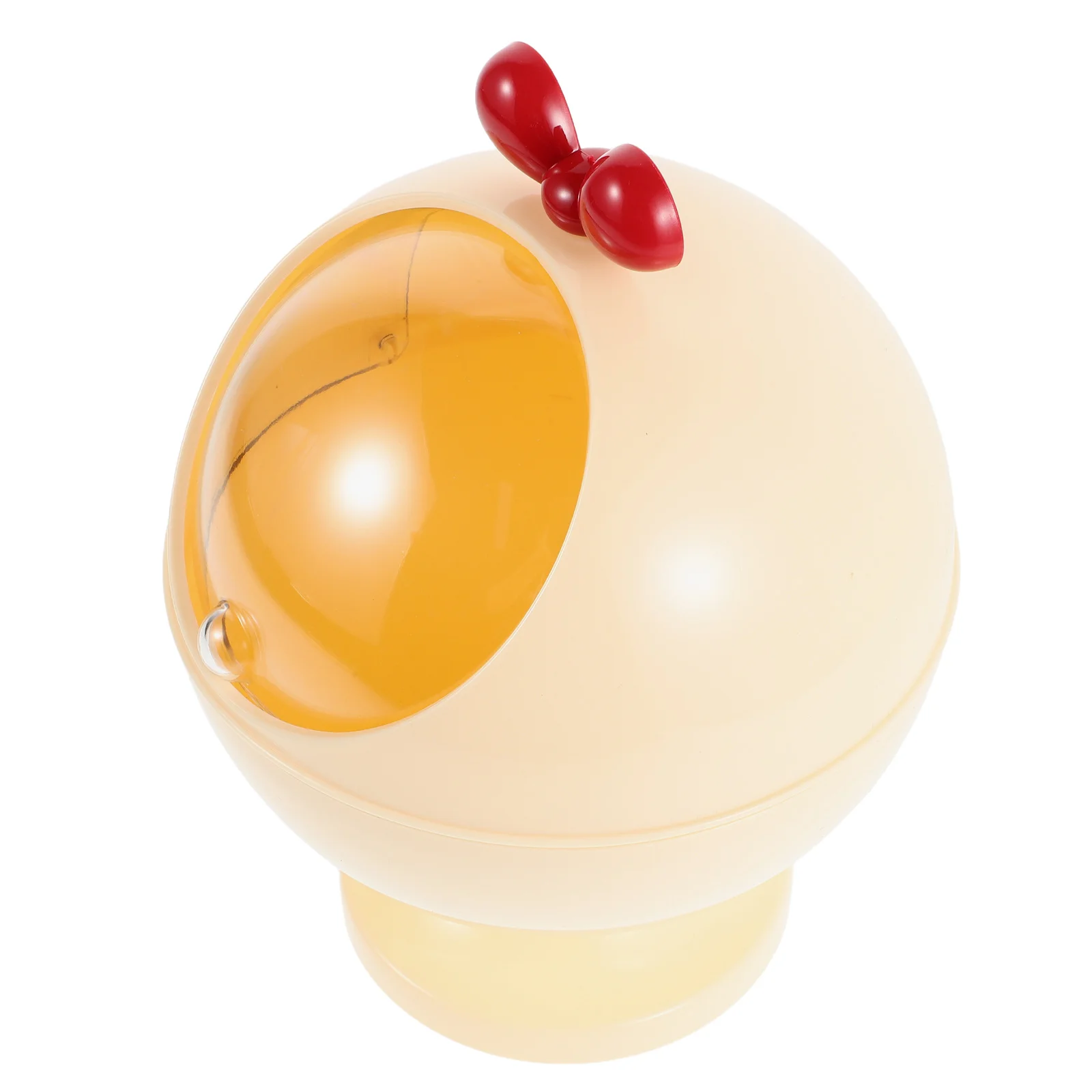 

Large Capacity Ball Shaped Storage Organizer Clear Dustproof Roll Top Lid for Kids Girls Jewelry Accessories Bowl