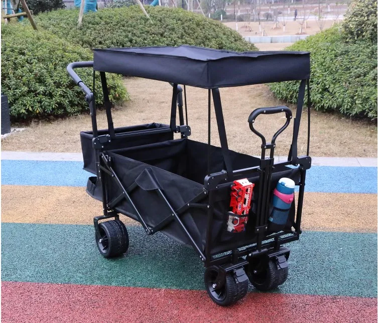 Outdoor Trolley Wagon Table Carts Retail Display Handcart Wagon Foldable Have Duty Wagon Carts For Party