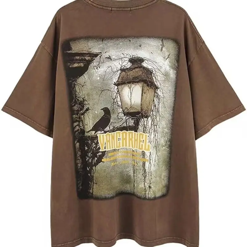 Oversized T-shirts for Women and Men American High Street Hip Hop Tshirt Original Fashion Ins Trend Tops Summer Loose T Shirt